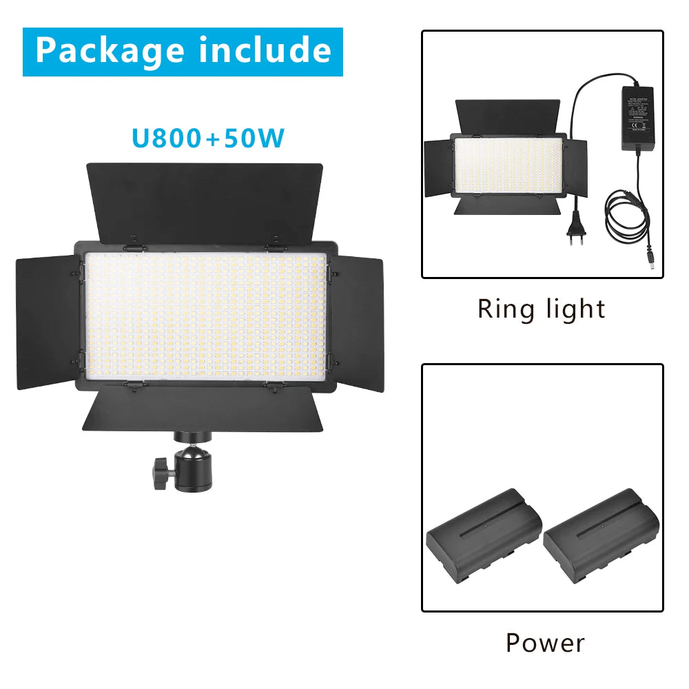 Nagnahz U800 LED Photo Studio Light for Tiktok Youbute Game Live Video Lighting Portable Video Recording Photography Panel Lamp - Afford Today