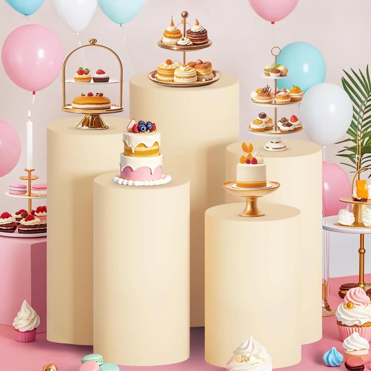 Cylinder Pedestal Stand Covers - Afford Today