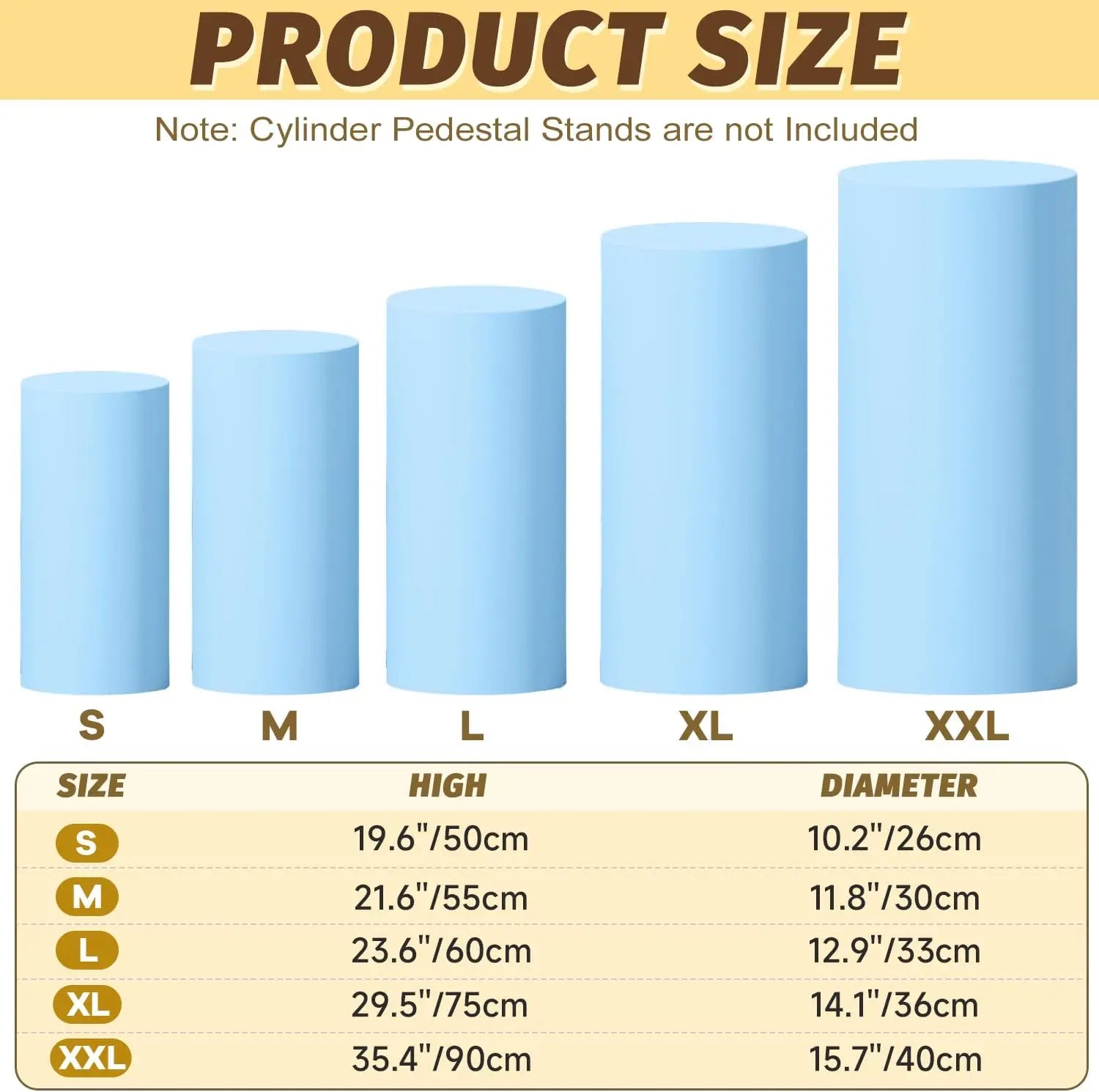 Cylinder Pedestal Stand Covers - Afford Today