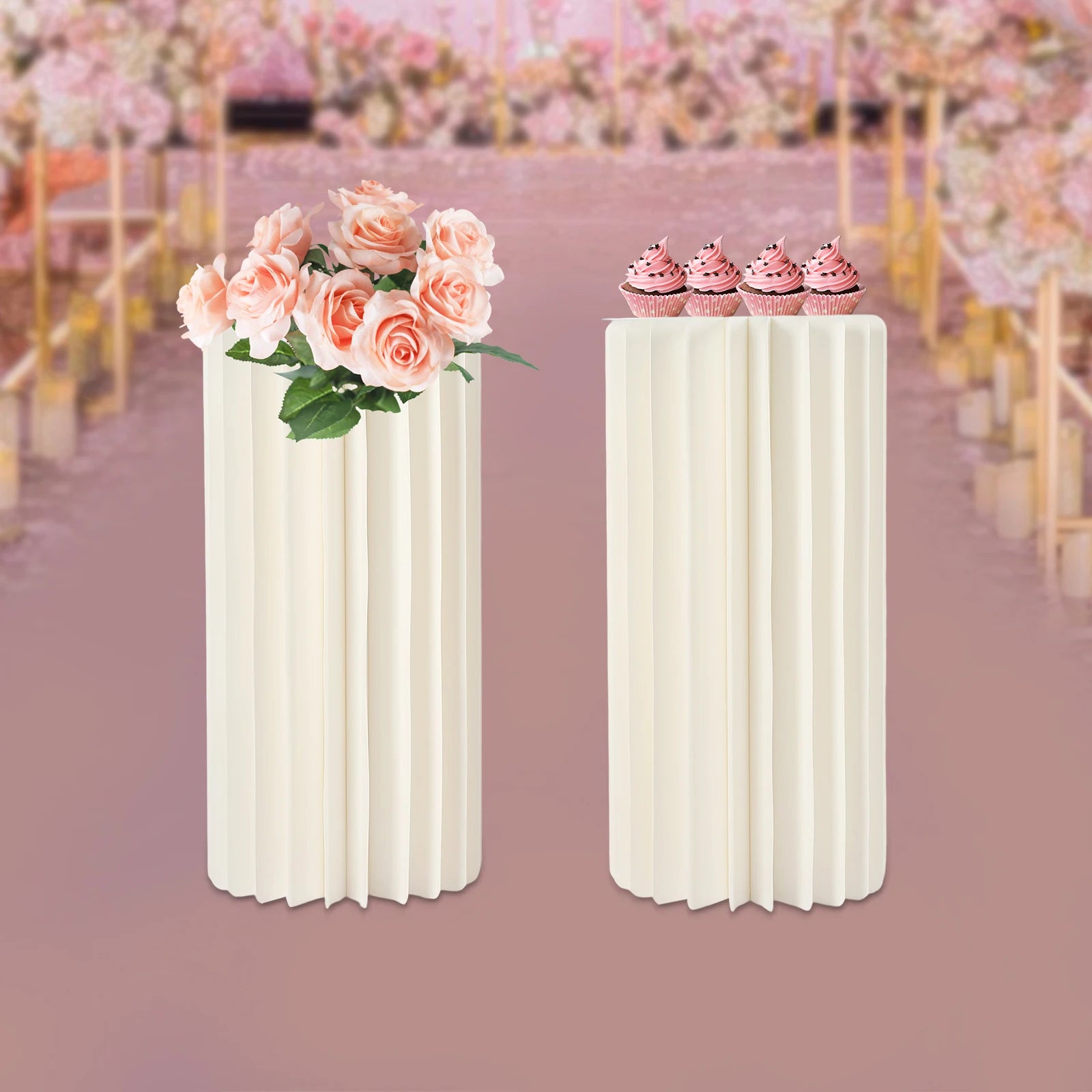 Wedding Centerpieces Cardboard Vases Set