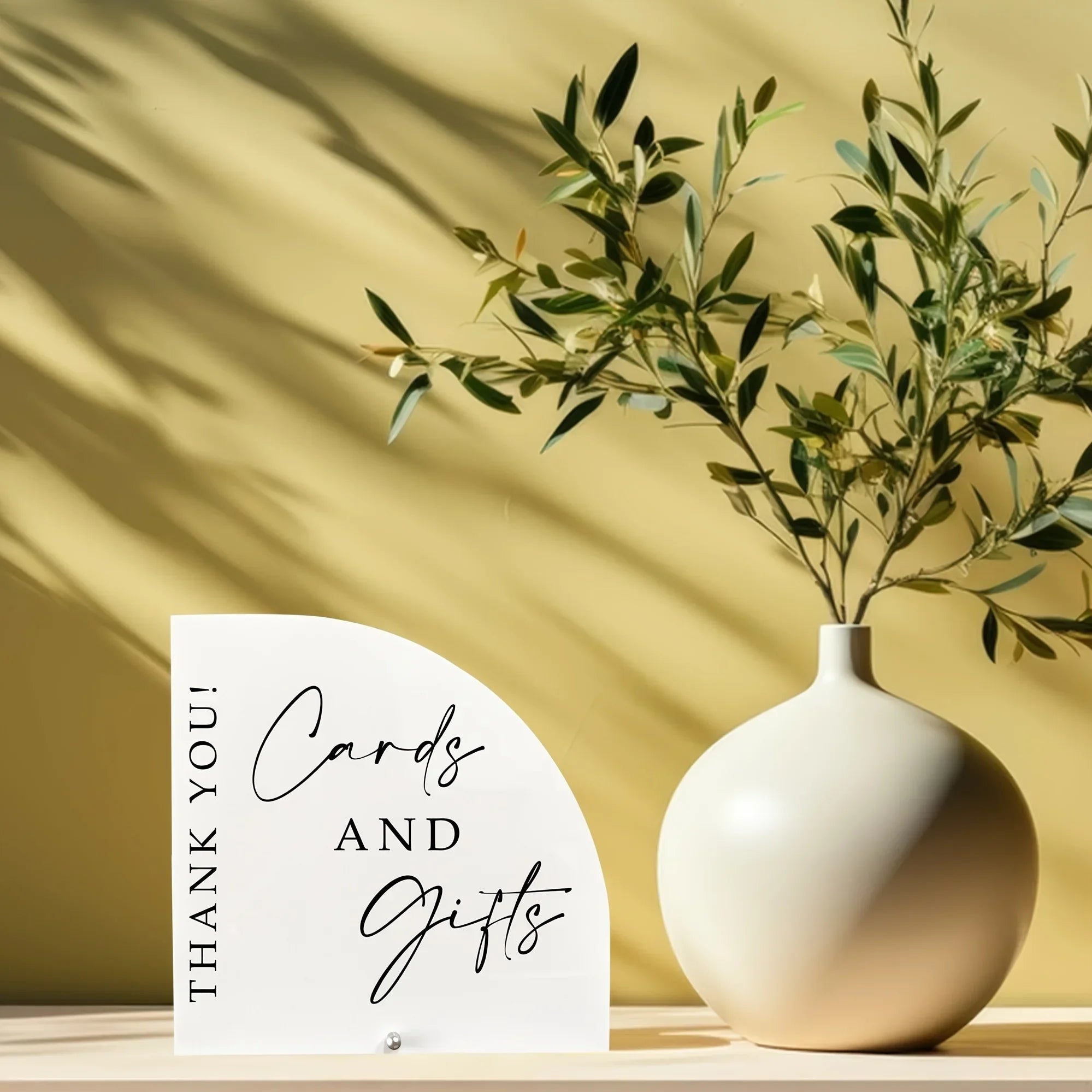 Elegant Acrylic Wedding Cards and Gifts Half Arch Sign - Afford Today