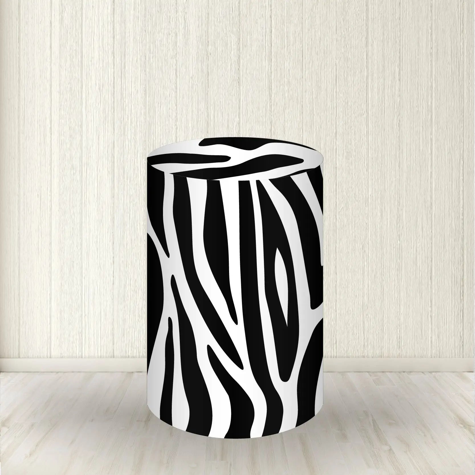 Wood Bark Texture Cylinder Pedestal Covers