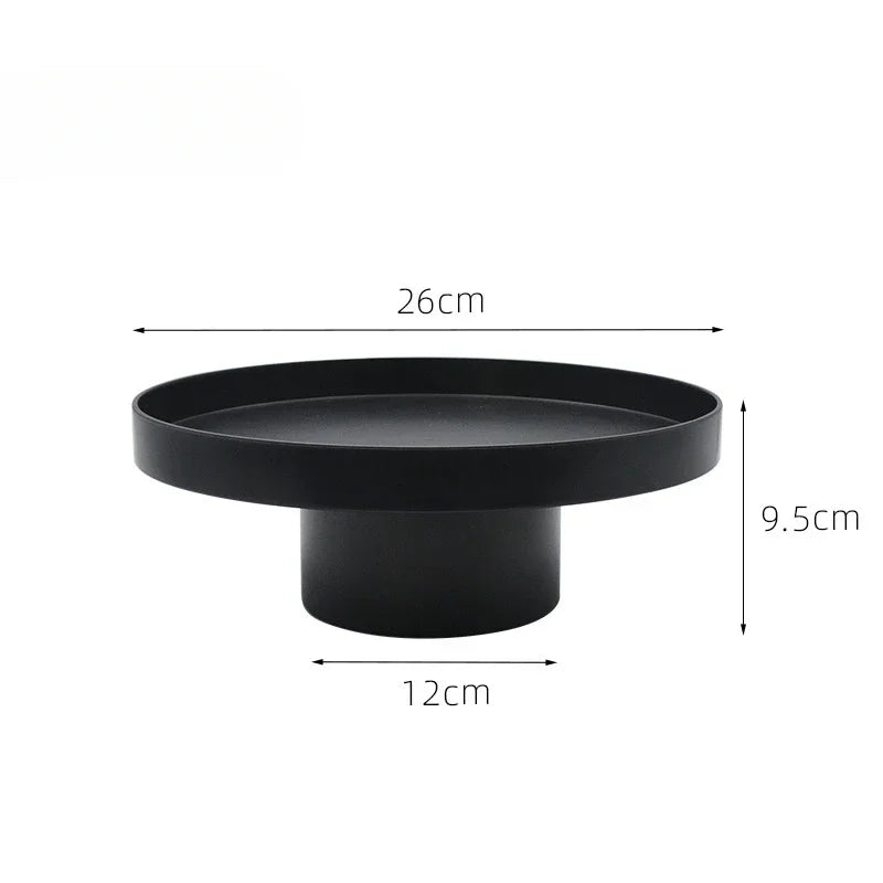 ABS Fruit Plate With Base Solid Pattern Simple Creative Fruit Plate Home Decorative Plate Living Room Coffee Table Candy Plate - Afford Today