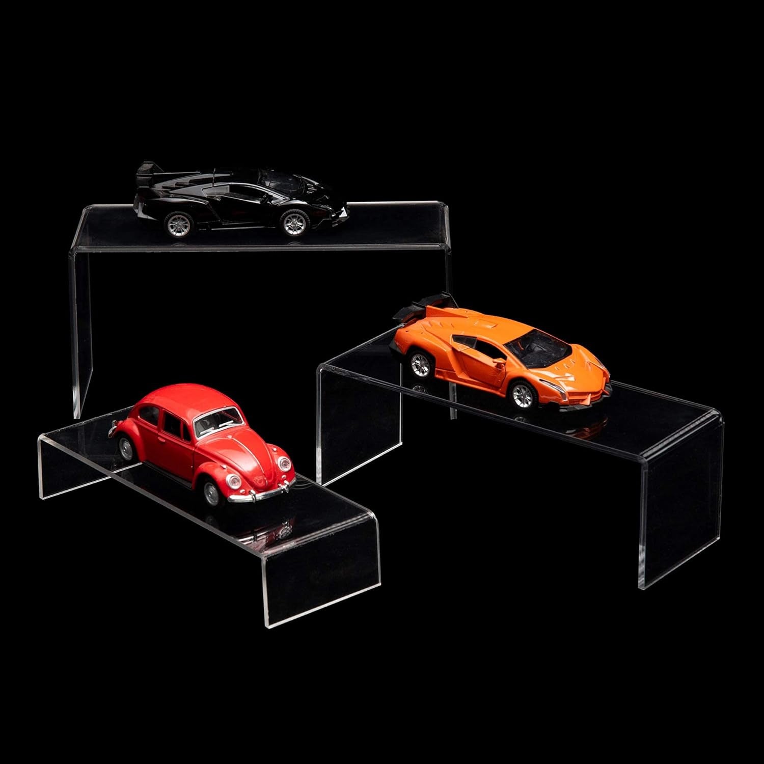 6-Piece Clear Acrylic Display Risers for Shoes, Cupcakes, and Desserts