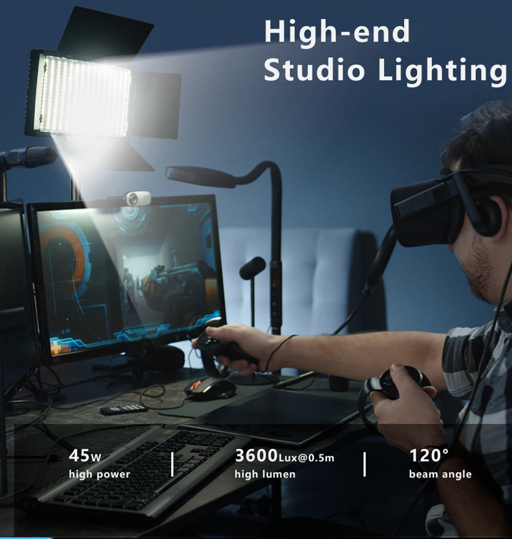 Nagnahz U800 LED Photo Studio Light for Tiktok Youbute Game Live Video Lighting Portable Video Recording Photography Panel Lamp - Afford Today