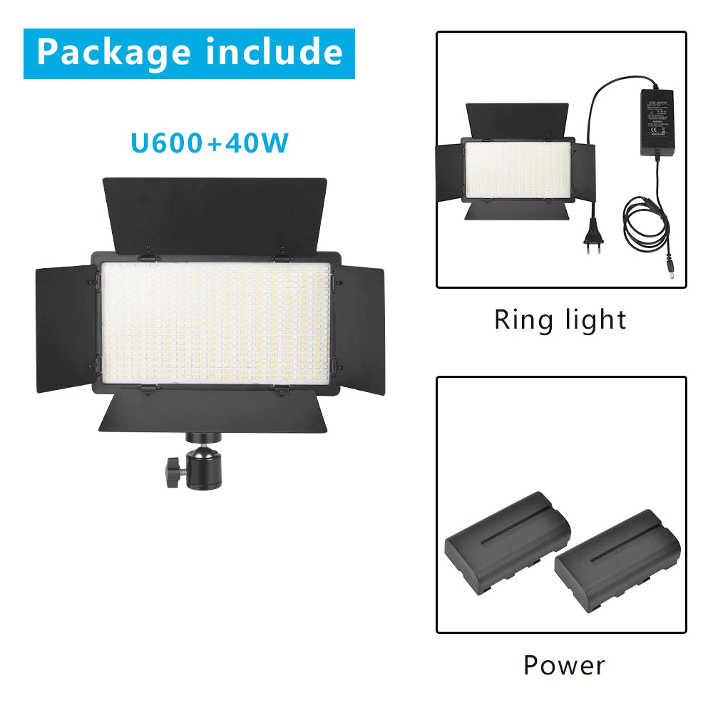 Nagnahz U800 LED Photo Studio Light for Tiktok Youbute Game Live Video Lighting Portable Video Recording Photography Panel Lamp - Afford Today