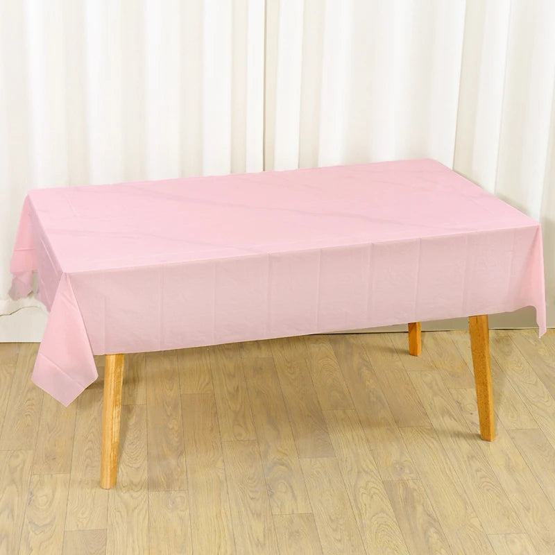 1/5 Pcs Multi Solid Color Disposable Plastic Tablecloth