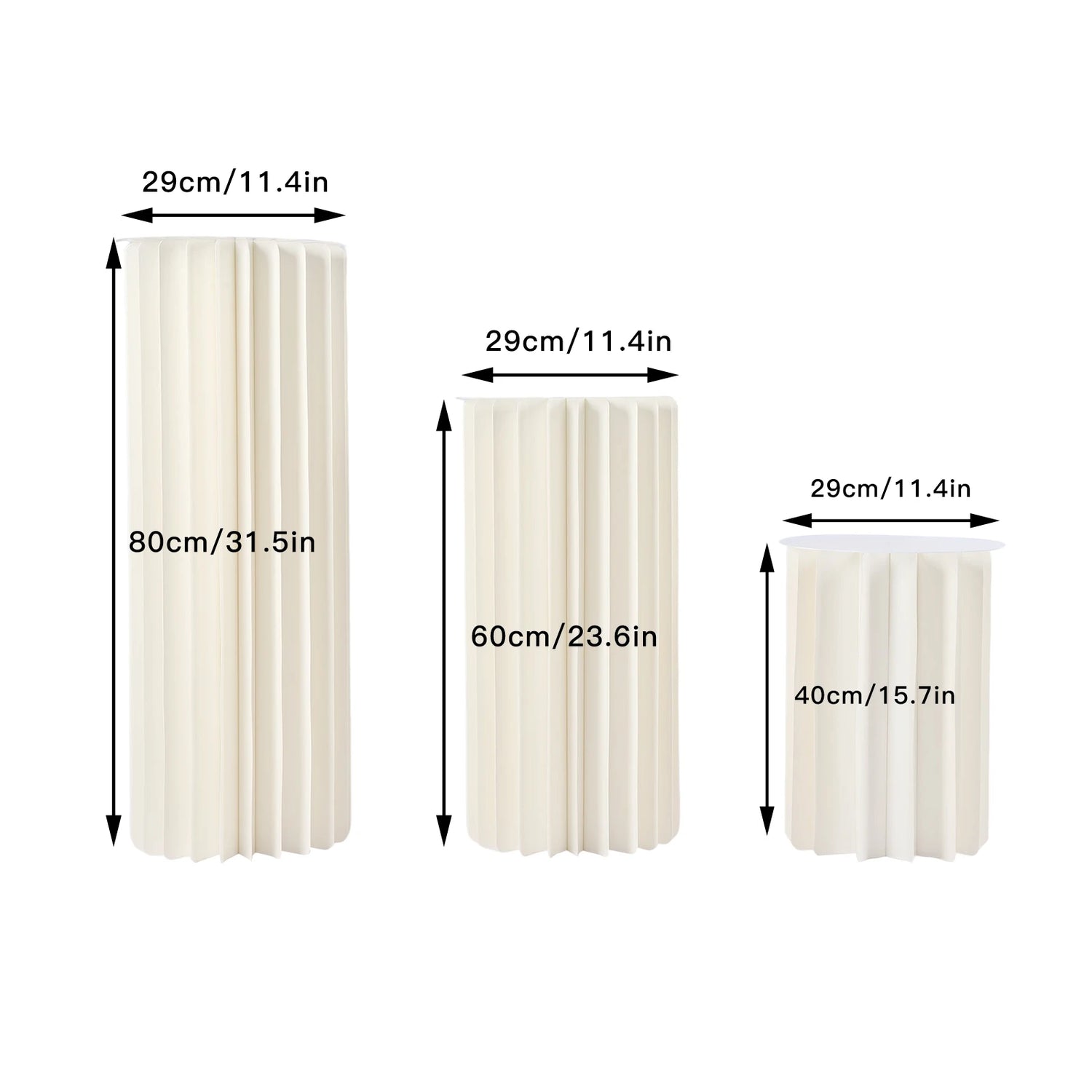 Wedding Centerpieces Cardboard Vases Set