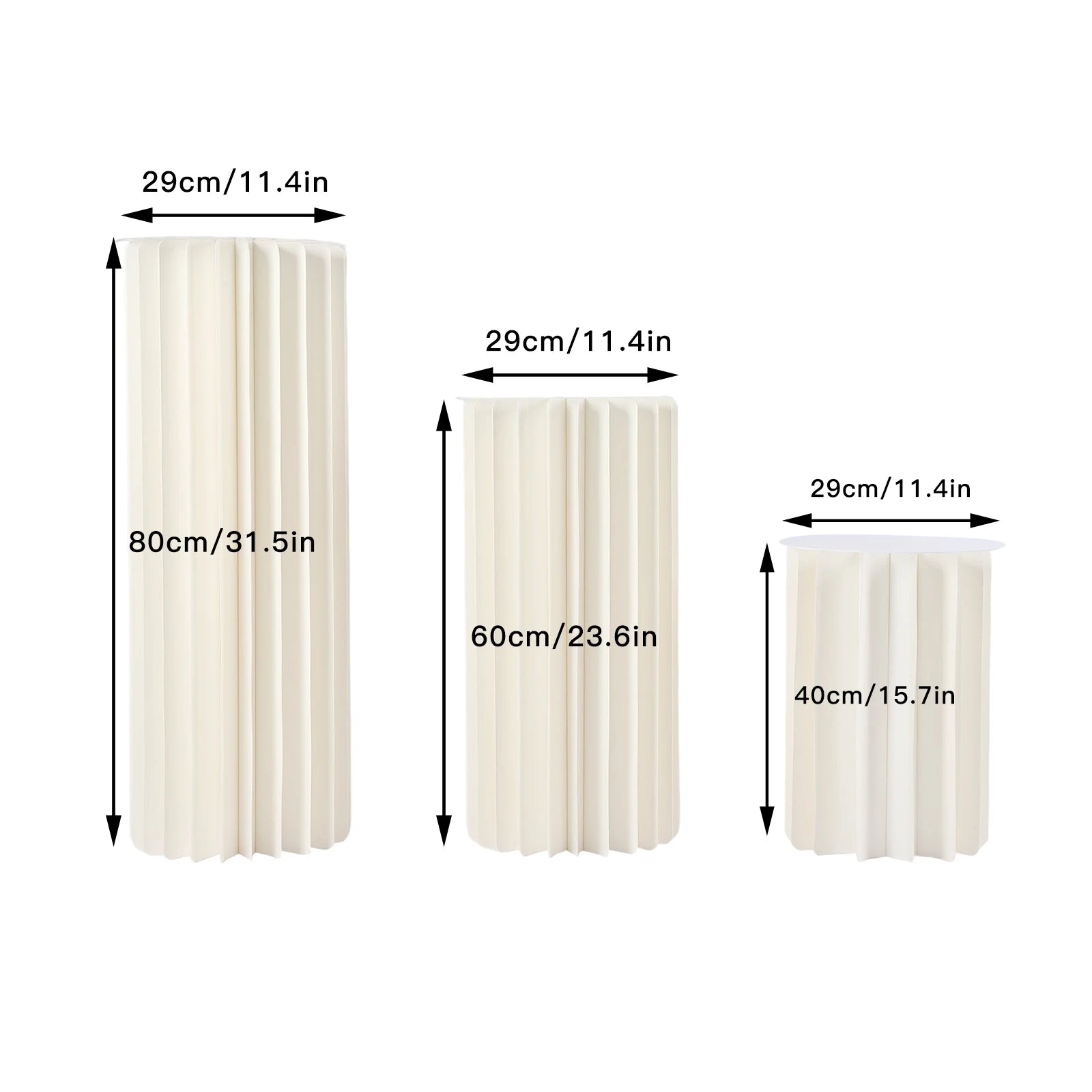 Wedding Centerpieces Cardboard Vases Set