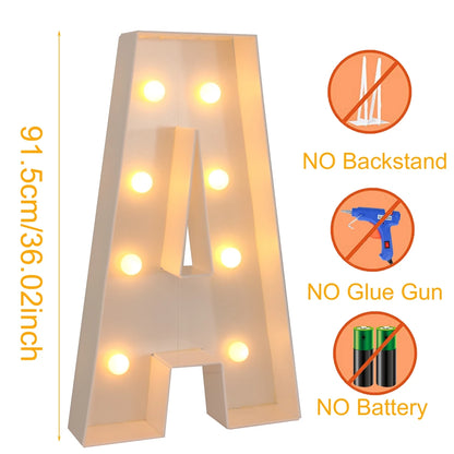 91.5CM Giant Letter Led Light Frame Box