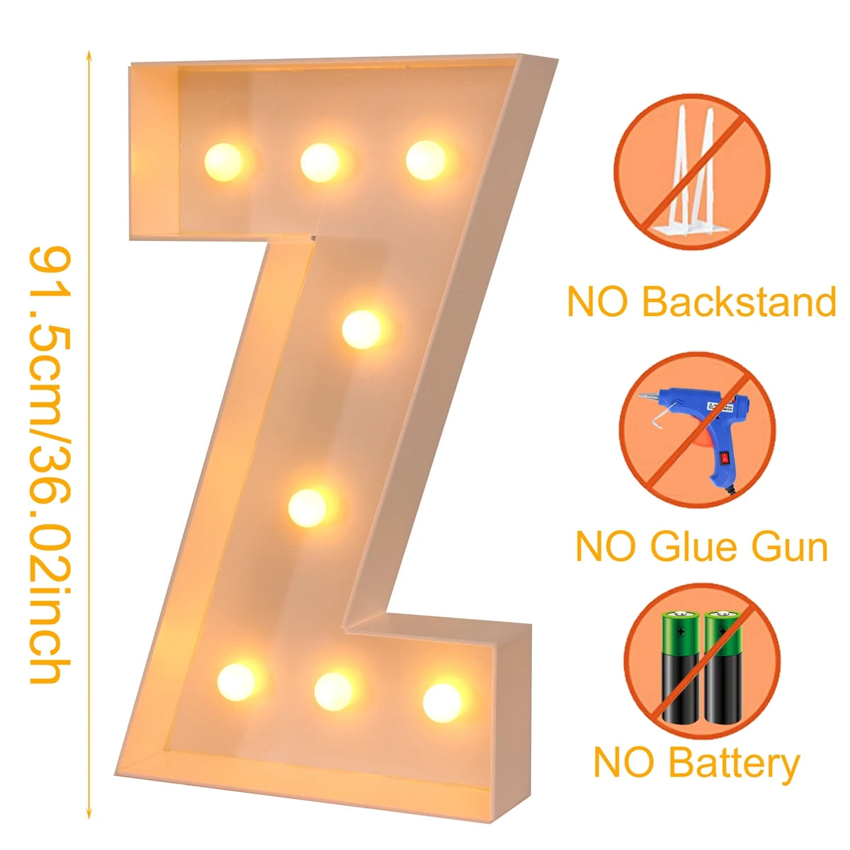 91.5CM Giant Letter Led Light Frame Box