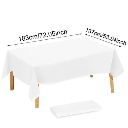 1/5 Pcs Multi Solid Color Disposable Plastic Tablecloth