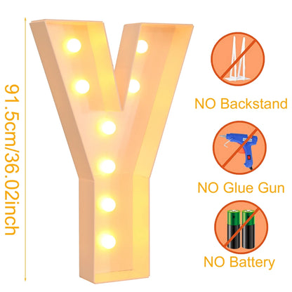 91.5CM Giant Letter Led Light Frame Box
