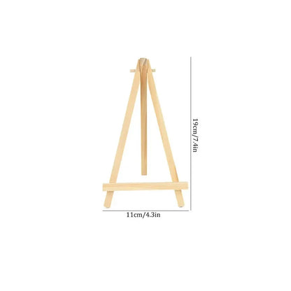 10pcs Wood Mini Easel Frame Desktop Triangle Display Stand