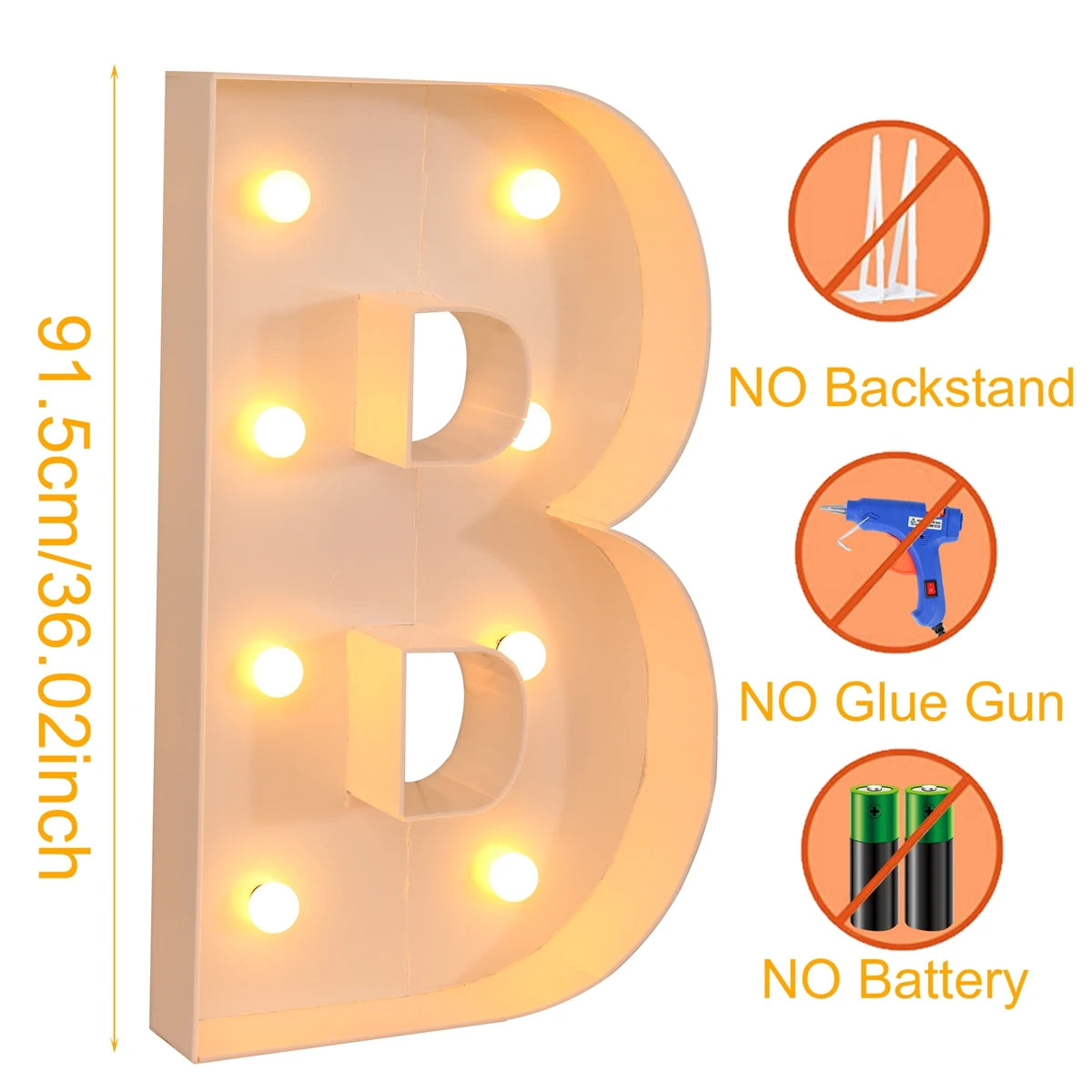 91.5CM Giant Letter Led Light Frame Box