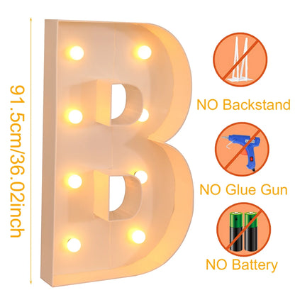 91.5CM Giant Letter Led Light Frame Box