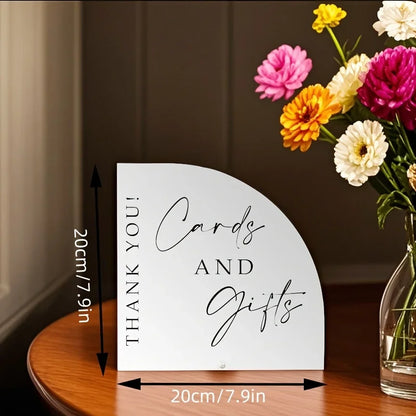 Elegant Acrylic Wedding Cards and Gifts Half Arch Sign - Afford Today