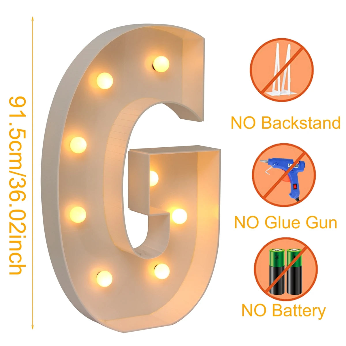 91.5CM Giant Letter Led Light Frame Box