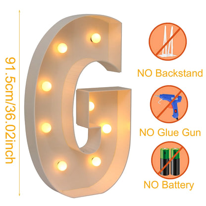91.5CM Giant Letter Led Light Frame Box