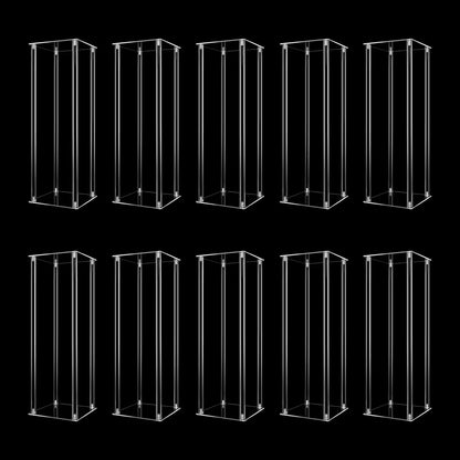 10Pcs Acrylic Vase Wedding Flower Stands Set 23.6&quot;H Clear Column Rack Geometric Display Stand for Home Party Wedding Decor - Afford Today