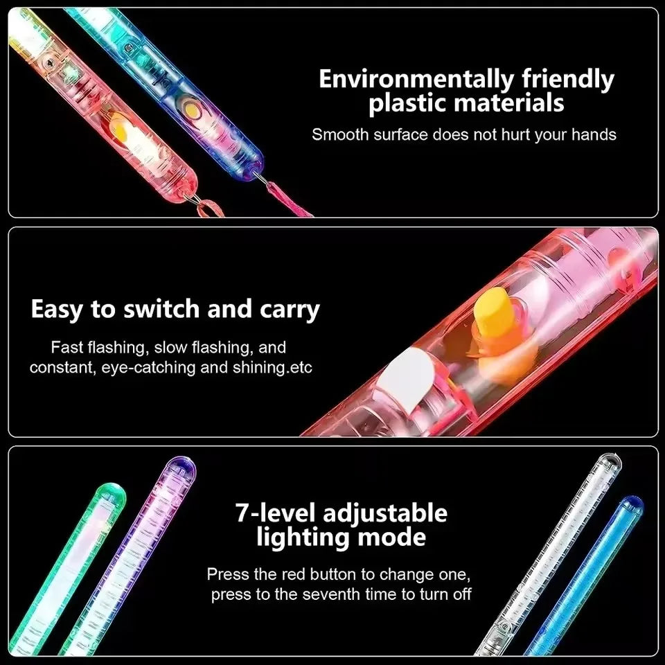 LED Glow Fiber Wands Sticks