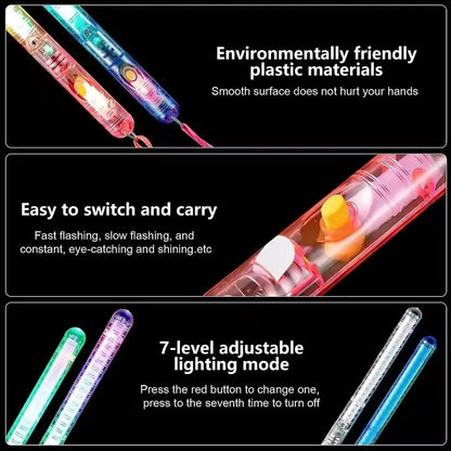 LED Glow Fiber Wands Sticks