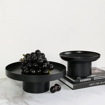 ABS Fruit Plate With Base Solid Pattern Simple Creative Fruit Plate Home Decorative Plate Living Room Coffee Table Candy Plate - Afford Today