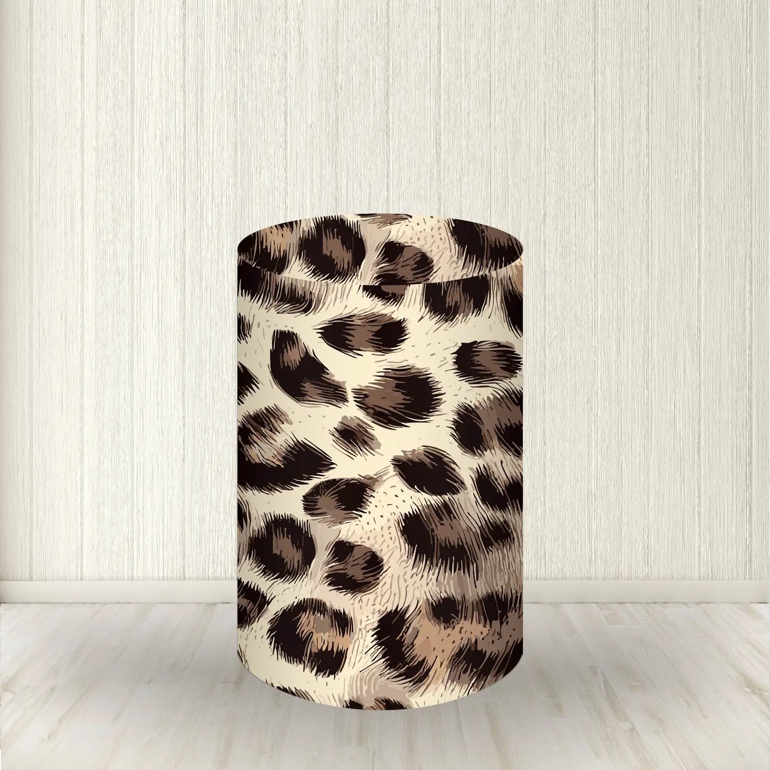 Wood Bark Texture Cylinder Pedestal Covers