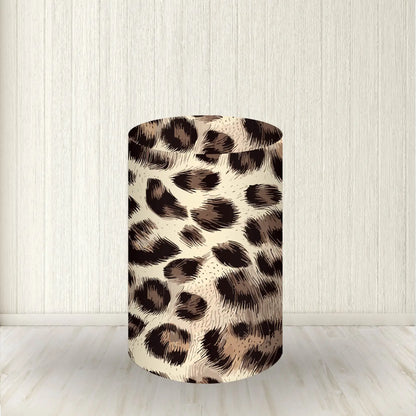 Wood Bark Texture Cylinder Pedestal Covers