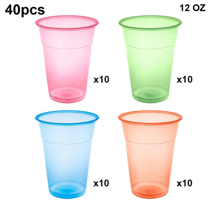 40pcs 12oz Neon Party Cups - Afford Today