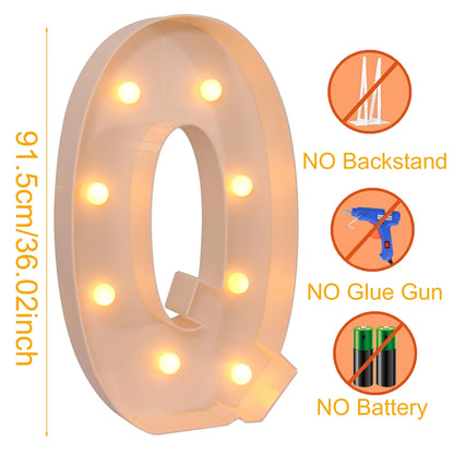 91.5CM Giant Letter Led Light Frame Box