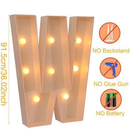 91.5CM Giant Letter Led Light Frame Box
