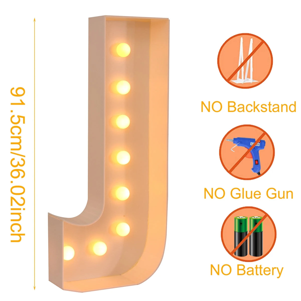 91.5CM Giant Letter Led Light Frame Box