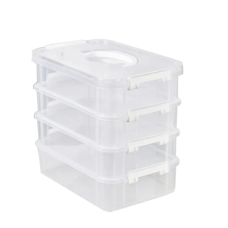 Extra Large 4-Tier Stackable Storage Box with Lid