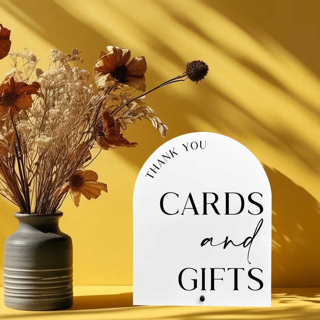 Elegant Acrylic Wedding Cards and Gifts Half Arch Sign - Afford Today
