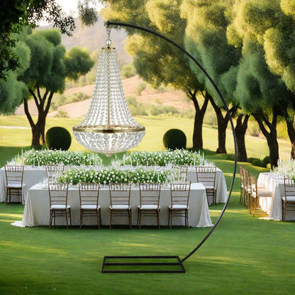 Artificial Flower Arch Crystal Chandelier Bracket Metal Iron Semicircle Frame - Afford Today