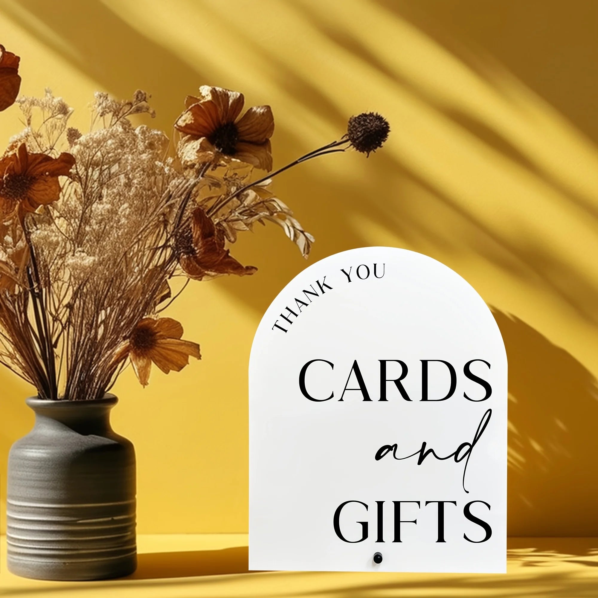 Elegant Acrylic Wedding Cards and Gifts Half Arch Sign - Afford Today