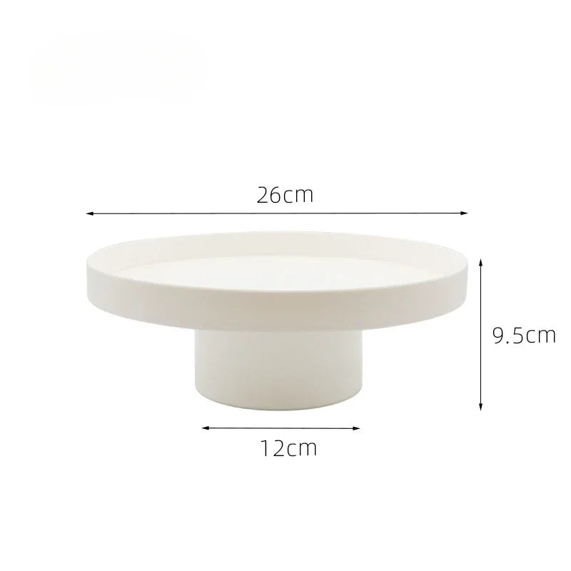 ABS Fruit Plate With Base Solid Pattern Simple Creative Fruit Plate Home Decorative Plate Living Room Coffee Table Candy Plate - Afford Today