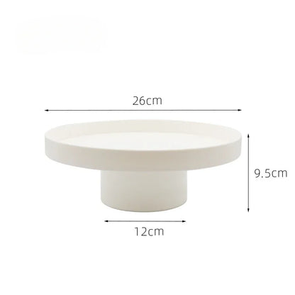 ABS Fruit Plate With Base Solid Pattern Simple Creative Fruit Plate Home Decorative Plate Living Room Coffee Table Candy Plate - Afford Today