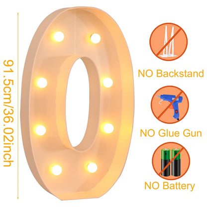 91.5CM Giant Letter Led Light Frame Box