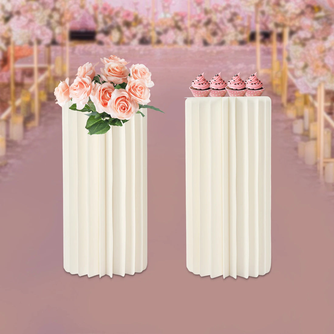 Wedding Centerpieces Cardboard Vases Set