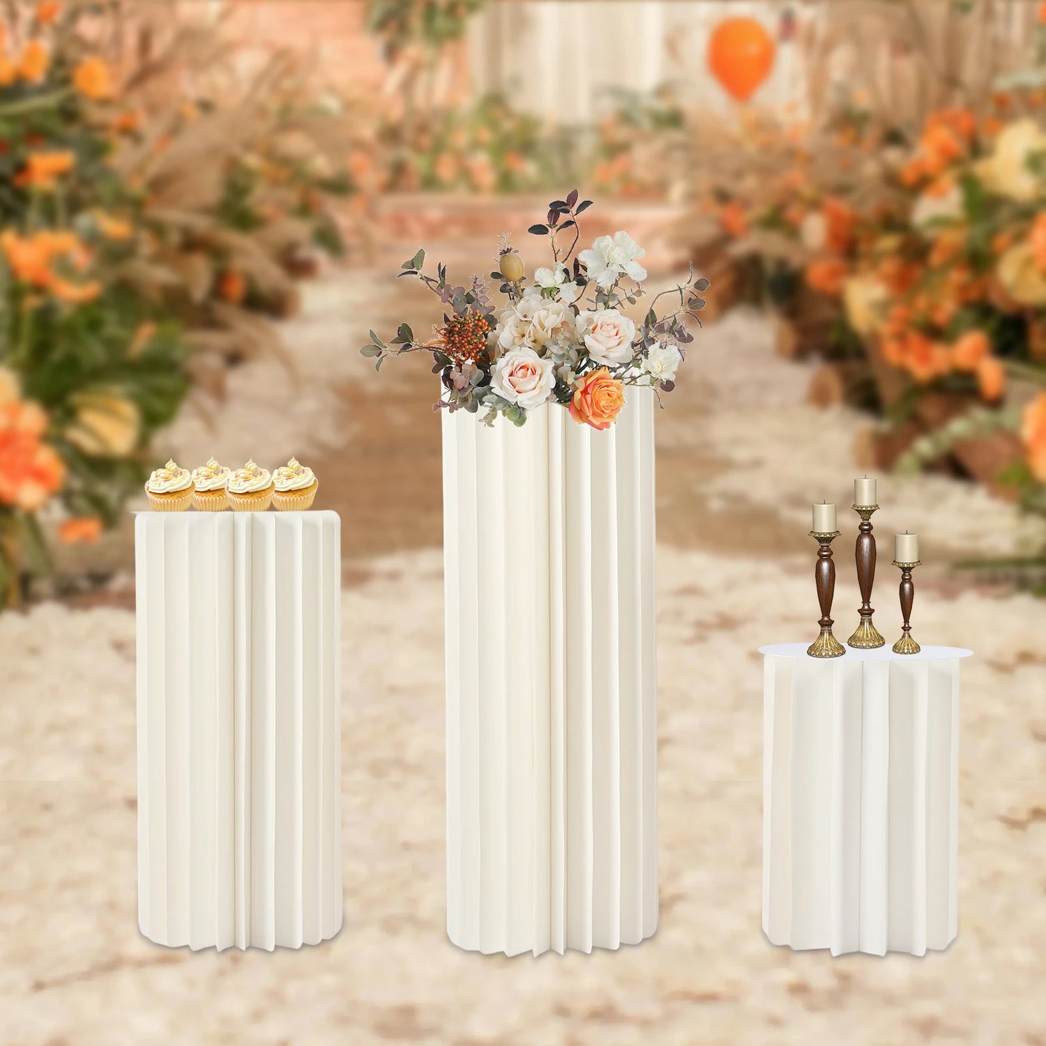 Wedding Centerpieces Cardboard Vases Set