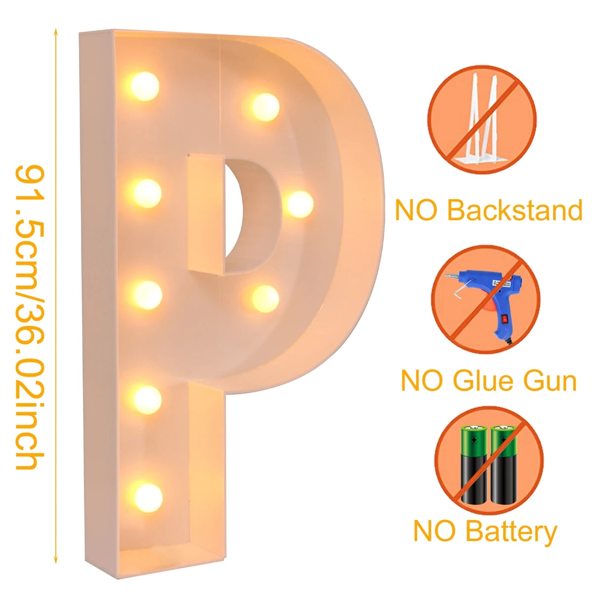91.5CM Giant Letter Led Light Frame Box
