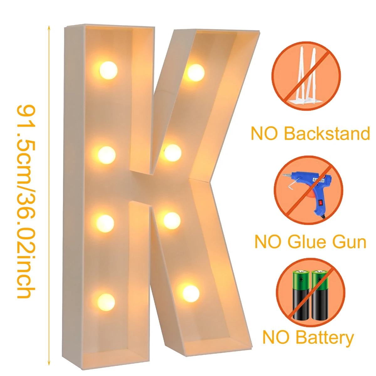 91.5CM Giant Letter Led Light Frame Box