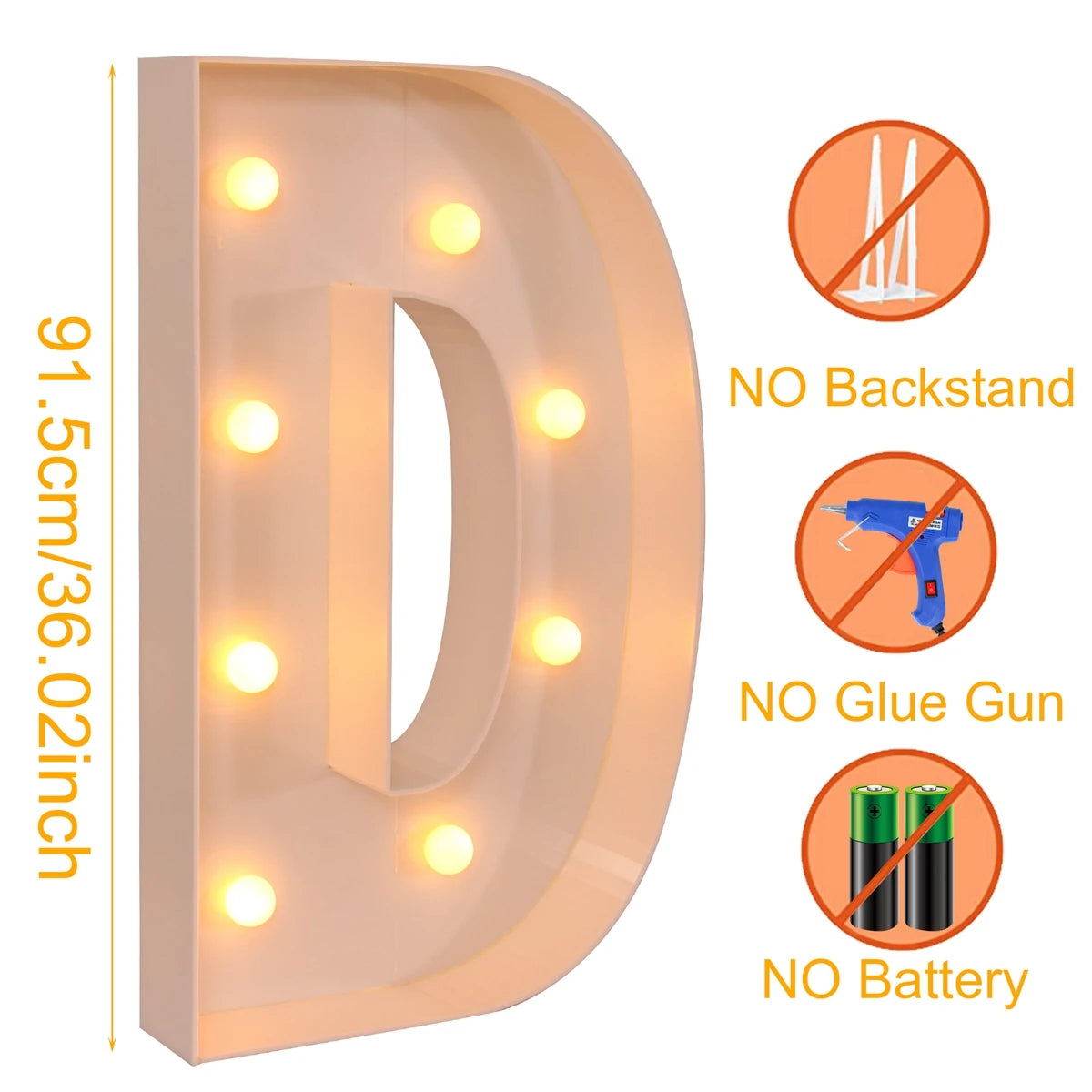 91.5CM Giant Letter Led Light Frame Box