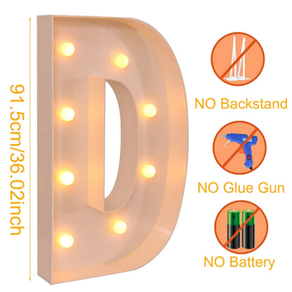 91.5CM Giant Letter Led Light Frame Box