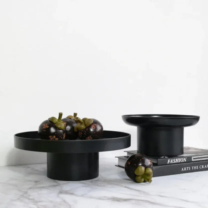 ABS Fruit Plate With Base Solid Pattern Simple Creative Fruit Plate Home Decorative Plate Living Room Coffee Table Candy Plate - Afford Today