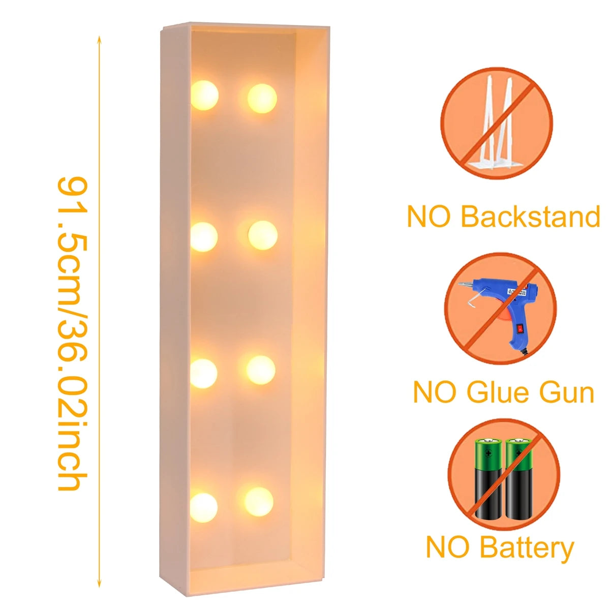 91.5CM Giant Letter Led Light Frame Box