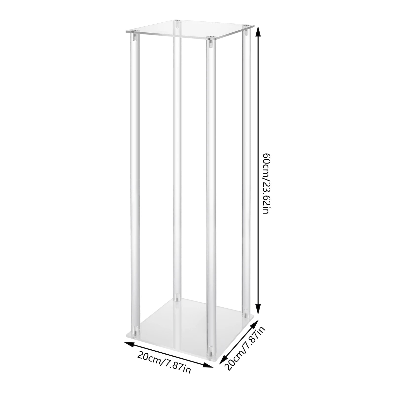 10Pcs Acrylic Vase Wedding Flower Stands Set 23.6&quot;H Clear Column Rack Geometric Display Stand for Home Party Wedding Decor - Afford Today