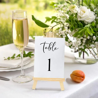 10pcs Wood Mini Easel Frame Desktop Triangle Display Stand